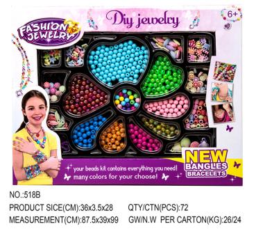 360Home Kinderspielzeug Perlen Bastel Schmuck Set 518B